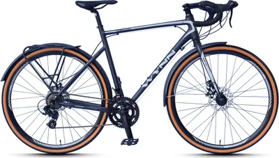 Produktbild von WYNN Gravelbike Gravel 28 Zoll GRL1.1 grau Rahmenhöhe 58 cm Damen Herren 14 Gänge Gepäckträger Schutzbleche