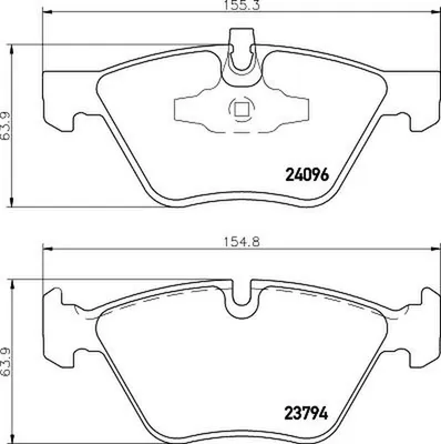 Produktbild von HELLA Bremsbeläge Satz Vorne Bremsklötze für BMW 3 Touring (E91) 8DB 355 011-941