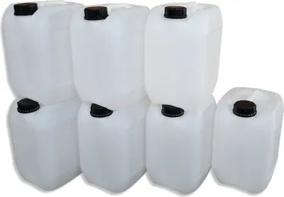 Produktbild von 7 Stück 10 Liter Kanister, Wasserkanister Farbe natur lebensmittelecht DIN51 (7x10knn51)