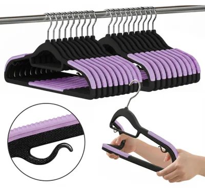 Immagine prodotto di Set di ganci antiscivolo SOFTY 20 pezzi nero/viola