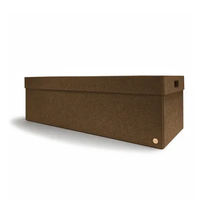 Produktbild von Aufbewahrungsbox CLASSIC Filz 115 x 48 x 36 cm mit Deckel in hellbraun meliert