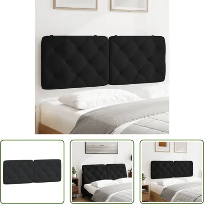 Produktbild von The Living Store Kopfteil-Kissen Schwarz 120 cm Samt