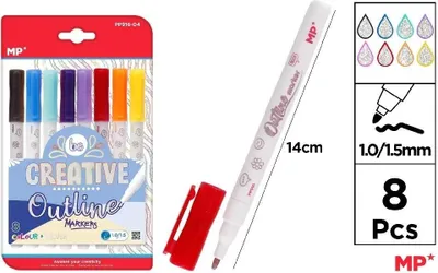 Obrázok produktu pre Markery z podwójną linią 8 kolorów