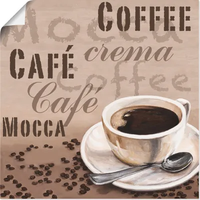 Produktbild von ARTland Poster Mocca - Kaffee Größe: 100x100 cm