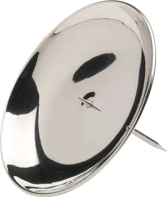 Produktbild von Ø12cm Kranzteller Messing Silber Poliert Kerzenhalter mit Dorn Kerzenteller
