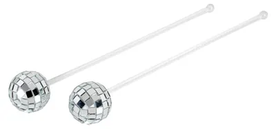 Produktbild von 2er-Pack Discokugel-Cocktailrührer für Partys - Einheitsgröße, KI-generiertes Bild