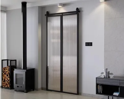 Zdjęcie produktu dla Drzwi Harmonijkowe Przesuwne Łamane Aluminium Flutez Składane 910 x 2100