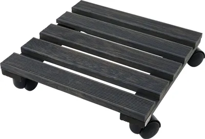 Immagine prodotto di SIENA GARDEN Carrello porta piante in legno quadrato antracite 38 x 38 cm