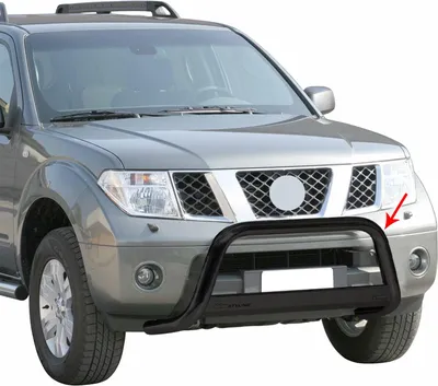 Produktbild von Frontbügel Frontschutzbügel für Nissan Navara 2005-2010 ø63mm Stahl Schwarz