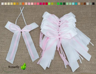 Produktbild von Antennenschleifen Hochzeit, 10 Stück, Farbauswahl:rose 123 / zartrosa / hellrosa