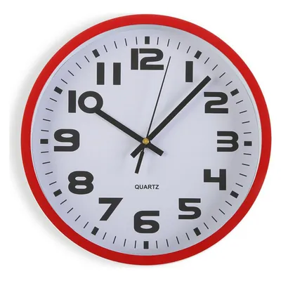 Produktbild von Wanduhr Versa Rot Kunststoff 3,8 x 25 x 25 cm