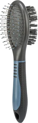 Produktbild von TRIXIE Bürste, beidseitig - dunkelgrau/blau - 6 × 23 cm