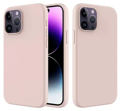 Produktbild von MobyDefend Hülle für iPhone 14 Pro Max - Matte Silikon Schutzhülle - Rosa