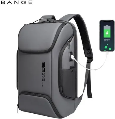 Imagen del producto de CarryQuest® - Mochila para portátil BANGE, 15.6 pulgadas, color gris