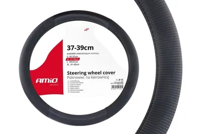 Produktbild von AMiO 02561 Lenkradbezug Ø37-39cm Schwarz Lenkradhülle