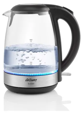 Obrázok produktu pre Arzum AR3071, 1,7 L, 2200 W, Čierna, Oceľ, Sklo, Indikátor úrovne vody, Zabezpečenie proti prehriatiu