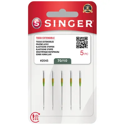 Obrázek produktu pro Jehly Singer 2045 - 70/10 - 5 ks - Stretch