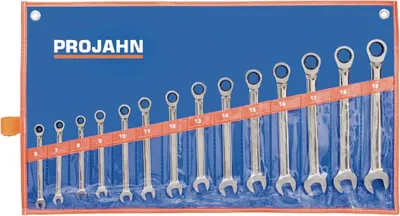 Produktbild von Projahn GearTech Schlüssel Satz Rolltasche 14-tlg. 6 - 7 - 8 - 9 - 10 - 11 - 12 - 13 - 14 - 15 - 16 - 17 - 18 - 19 mm