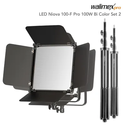Zdjęcie produktu dla Walimex pro LED Niova 100-F Pro 100W Bi Color Set2 (1023217)
