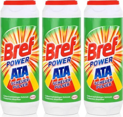 Produktbild von Henkel Bref PowerATA Scheuerpulver 500g - Mit Zitrusfrische (3er Pack)