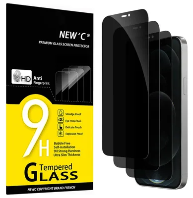 Zdjęcie produktu dla Szkło hartowane do iPhone 12 Pro Max - Filtr prywatności 28° - 9H - 3 sztuki