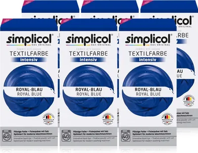 Produktbild von Simplicol Textilfarbe intensiv Royal-Blau - Einfaches Färben (6er Pack)