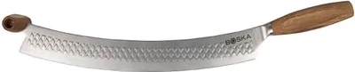 Produktbild von Boska Pizza- & Käsemesser Oslo+ / Non-stick BSF™ / Sicher beidhändig verwendbar/Für Pizza und Käse/Stilvoll/Eichenholz & Edelstahl