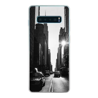 Produktbild von MuchoWow® Handyhülle Schutzhülle Hülle für Samsung Galaxy S10 Lite Eine ruhige Straße in New York in Schwarz und Weiß Silikon Softcase Handy Hülle - Schutz