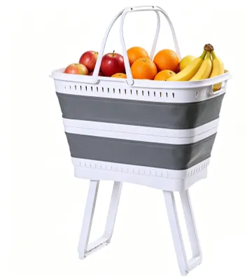 Image de Grand panier pliable à linge avec poignées, 26 litres