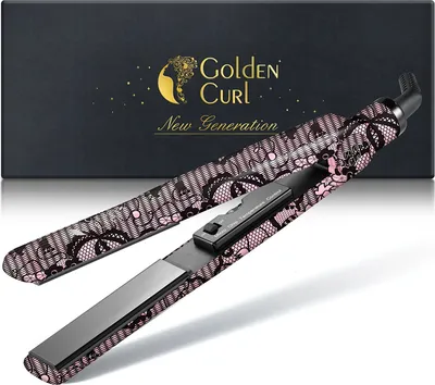 Produktbild von Golden Curl Titanium Glätteisen GL829 (Spitze) 2 in 1 zum Glätten und Locken