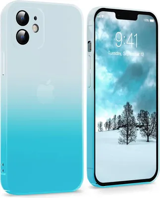 Image de Coque Apple Iphone 12 Bleu Ombre + Pendentif A2172