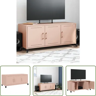 Produktbild von The Living Store TV-Schrank Rosa 100,5x39x43,5 cm Kaltgewalzter Stahl
