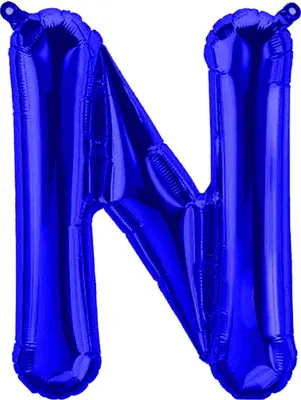 Produktbild von Folienballon Buchstabe N, blau, ca. 40 cm, für Luftbefüllung