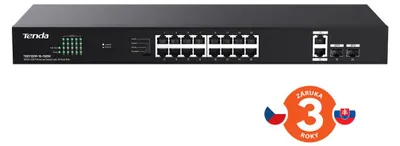 Zdjęcie produktu dla Switch niezarządzalny Tenda TEG1120P-16-150W 18x1GbE 2xSFP PoE