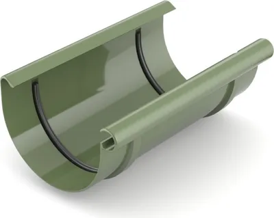 Produktbild von Kunststoff-Rinnenverbinder Ø 75 mm, Grün RAL 6020