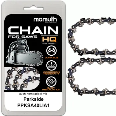 Produktbild von 2x Sägekette 40cm 1,1mm 3/8" 56TG für Parkside PPKSA40LIA1