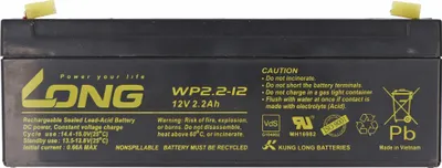 Produktbild von Kung Long WP2.2-12 Blei Akku mit VDS -Zulassung, 4,8mm Steckkontakte