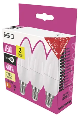 LED Lampe Classic Candle / E14 / 5 W (40 W) / 470 lm / Warmweiß