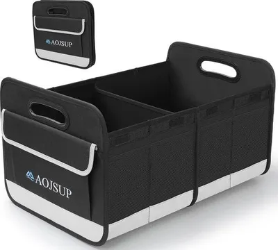 Produktbild von Famanu Aufbewahrungsbox für Auto Kofferraum - Wasserdicht, Faltbar und Langlebig mit mehreren Fächern