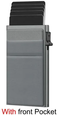 Immagine prodotto di Custodia per carte RFID - C2305H1 - Per carte di credito - Alluminio - Sottile - A comparsa - Compatta - Grigia