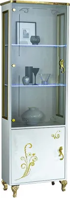 Produktbild von Vitrine Soffi 2-Türig in Weiß/Gold