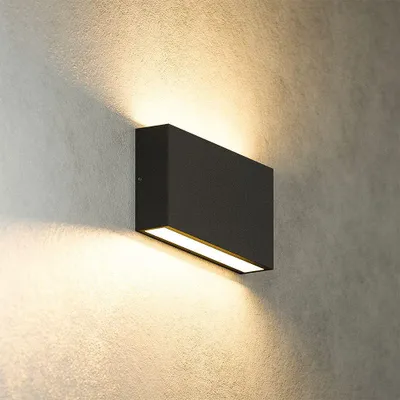 Image de HOFTRONIC - Applique murale LED 10W IP54 2700K Noir M dimmable