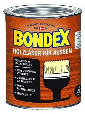 Produktbild von Bondex Holzlasur für Außen 750 ml kalk weiß
