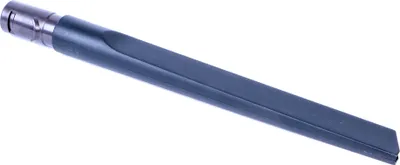 A close-up, studio shot of a vacuum cleaner crevice tool against a white background.