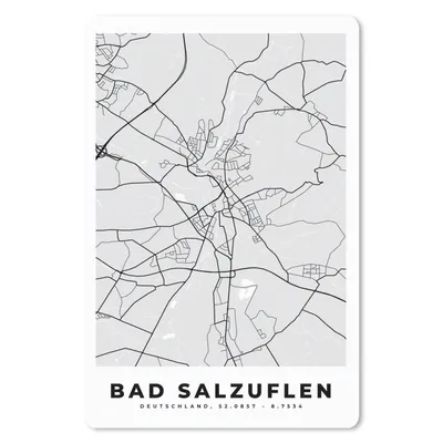 Produktbild von MuchoWow® Mauspad Mousepad Karte - Bad Salzuflen - Deutschland - Stadtplan - Karte 40x60 cm - Mousepads - Maus Mat - Pad - Mausunterlage - Schreibtisch Accesoire