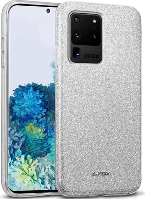 Produktbild von Handy Case für Samsung Galaxy S20 Ultra Hülle Glitzer Cover TPU Schutzhülle, Silber
