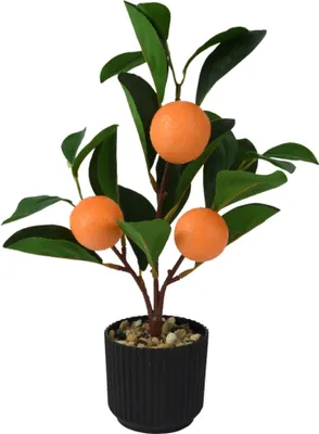 Produktbild von Künstlicher Orangenbaum 27cm im Topf Orange / Grün