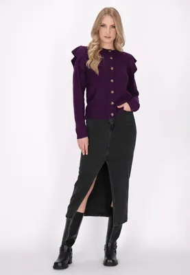 Image de Pull pour femme SAPORTA - couleur lilas, taille XS/S