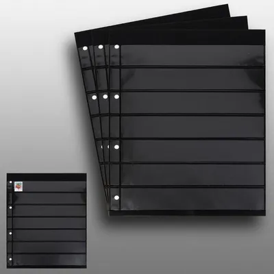 Produktbild von Prophila Collection 3 doppelseitige Einsteckblätter schwarz 7zeilig