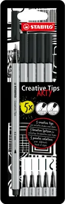 Produktbild von STABILO Creative Tips ARTY BLACK 5er Kartonetui